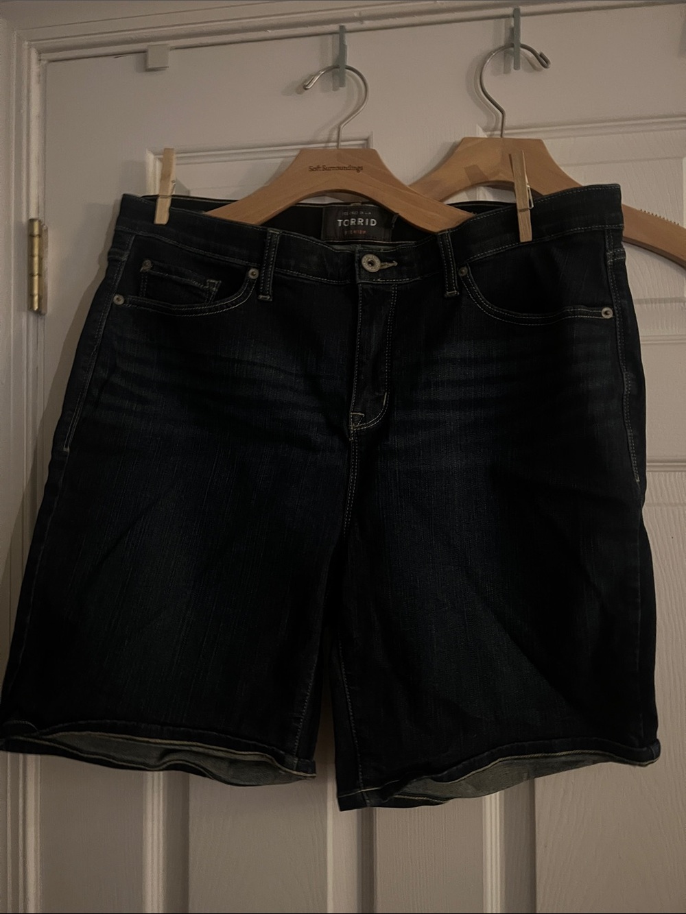Torrid Dark Indigo Denim Bermuda Shorts